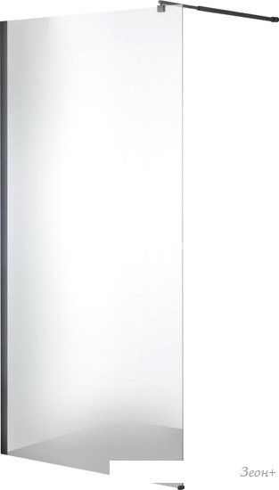 Душевая стенка Saniteco Walk-In SN-W8MB120 (120x200, матовое стекло, черный профиль)