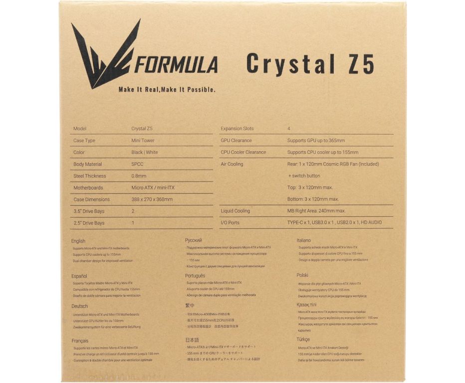 Корпус Formula Crystal Z5 TG (черный)
