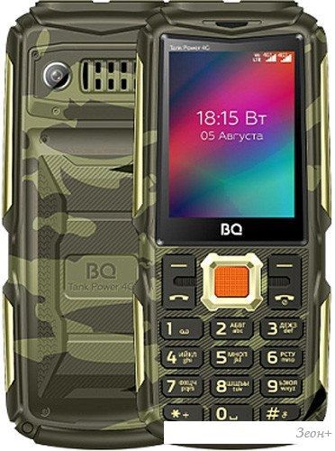Кнопочный телефон BQ BQ-2410L Tank Power 4G (золотистый камуфляж)