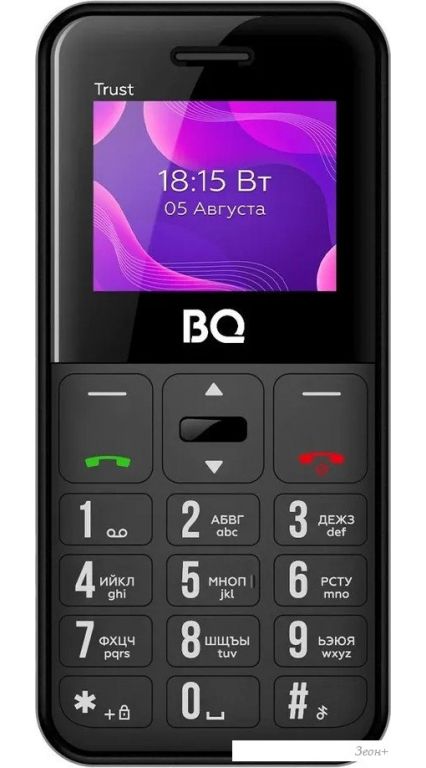 Кнопочный телефон BQ BQ-1866 Trust (черный)