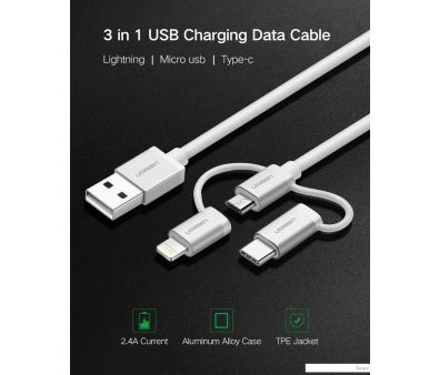 Ugreen US186-50203 USB Type-A - USB Type-C/Lightning/microUSB (1.5 , )