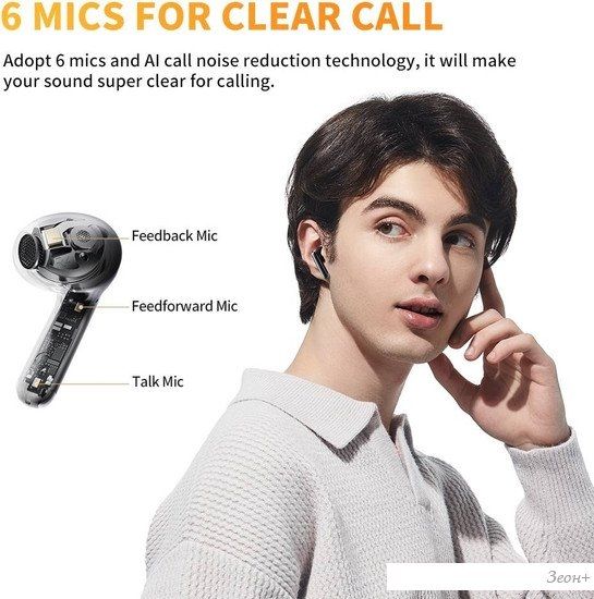 Наушники QCY AilyBuds Pro (серый)