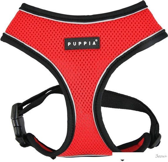 Шлейка Puppia Soft PAUA-HA1828-RD-M (красный/светоотражающий)
