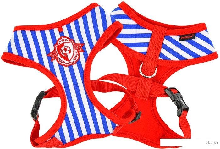 Шлейка Puppia Sport PATA-HA1735-RB-S (красный/голубой)