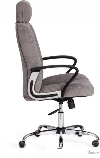 Офисное кресло TetChair Oxford хром/флок (серый)
