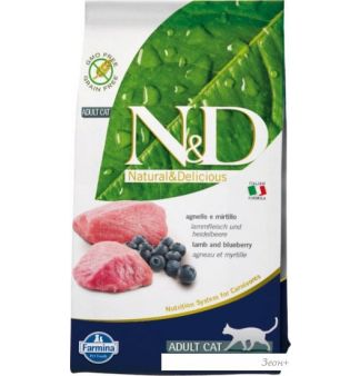 Корм для кошек Farmina N&D Grain Free Cat Lamb & Blueberry 10 кг