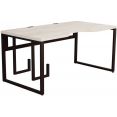 Геймерский стол Millwood Каир 2 с вырезом 160x80x74 (дуб белый Craft/металл черный)