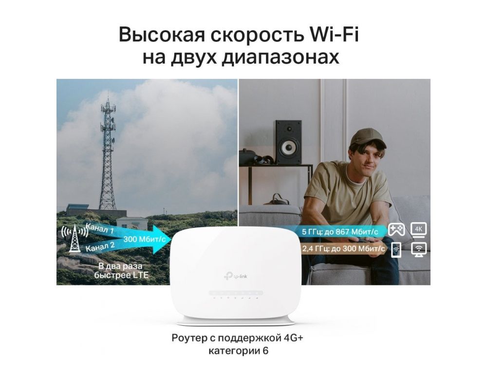 4G Wi-Fi роутер TP-Link Archer MR505