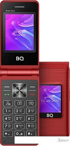 Кнопочный телефон BQ BQ-2412 Shell Duo (красный)