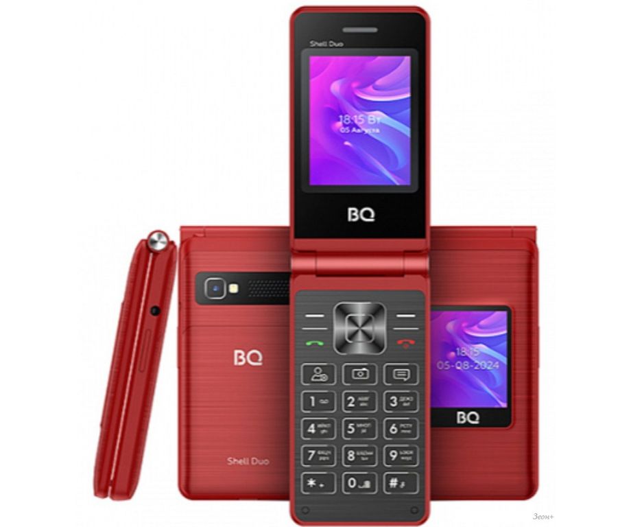 Кнопочный телефон BQ BQ-2412 Shell Duo (красный)