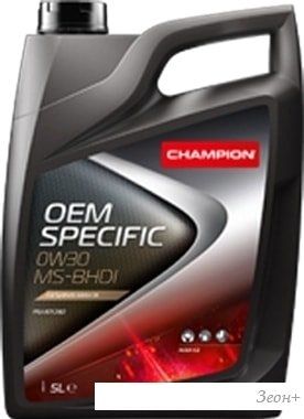 Моторное масло Champion OEM Specific MS-BHDI 0W-30 5л