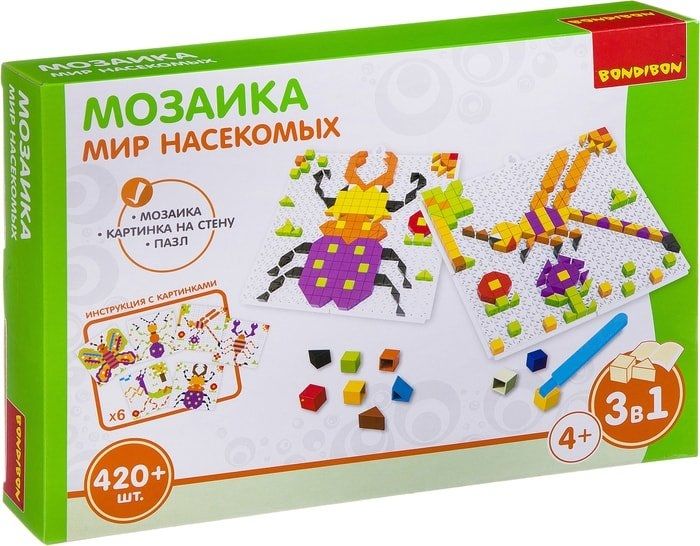 Мозаика/пазл Bondibon Мир насекомых ВВ3031