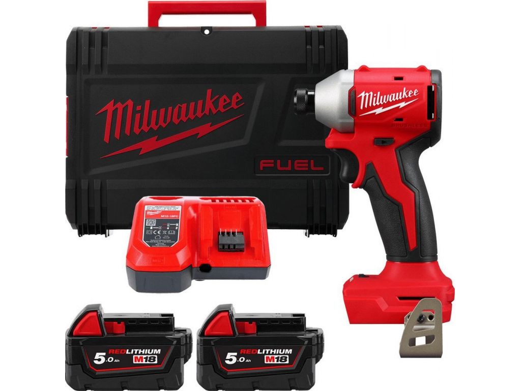 Винтоверт Milwaukee M18 M18BLIDR-502X 4933492843 (с 2-мя АКБ, кейс)