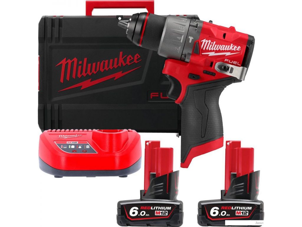Ударная дрель-шуруповерт Milwaukee M12 FUEL M12FPD2-602X 4933479870 (с 2-мя АКБ 6 Ач, кейс)