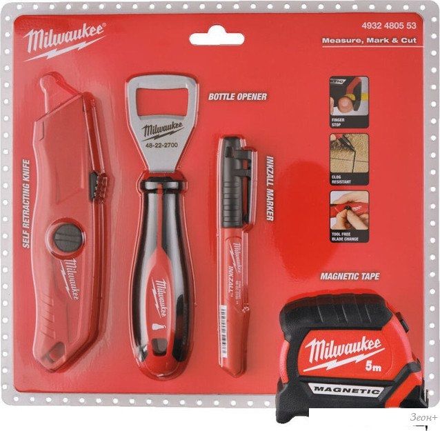 Набор домашнего мастера Milwaukee 4932480553 (4 предмета)
