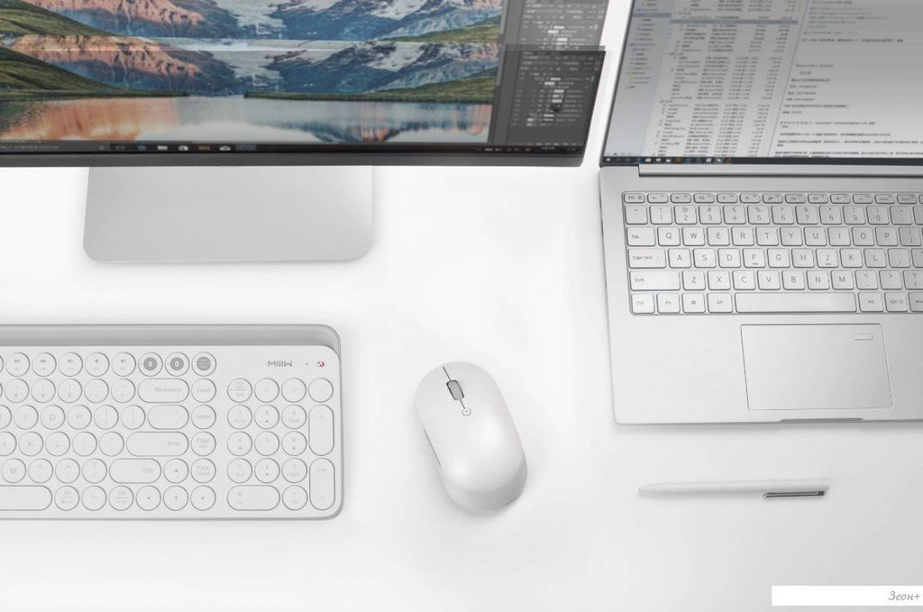 Мышь Xiaomi Mi Dual Mode Wireless Mouse Silent Edition WXSMSBMW02 (белый)
