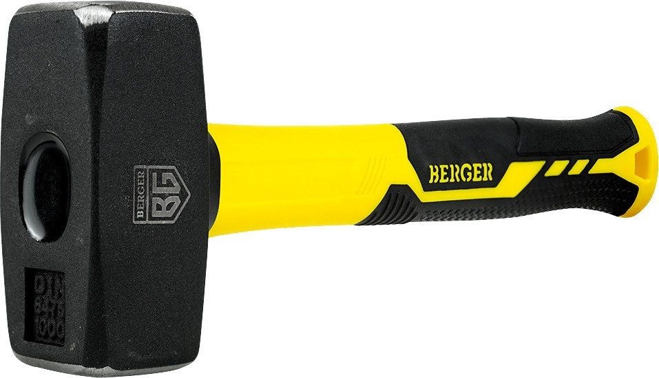 Кувалда Berger Кованая 1кг BG1516 (фиберглассовая рукоятка)