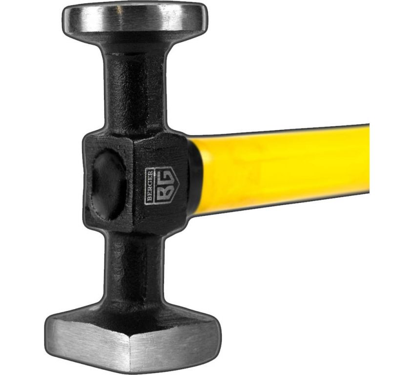 Молоток Berger Рихтовочный кованый 540г BG1521 (фиберглассовая рукоятка)