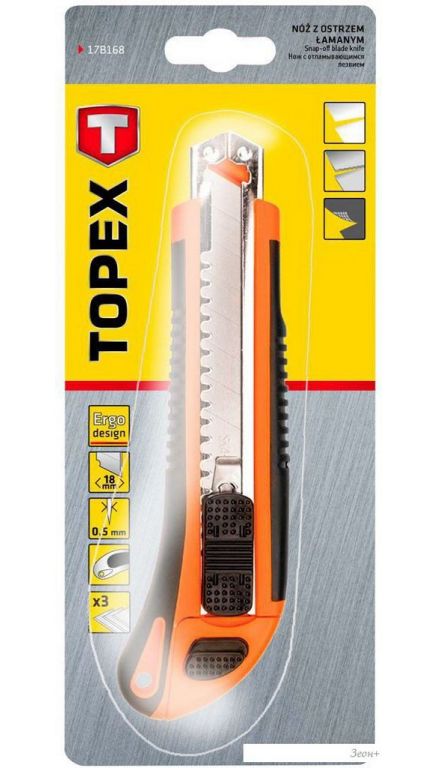 Нож строительный TOPEX 17B168
