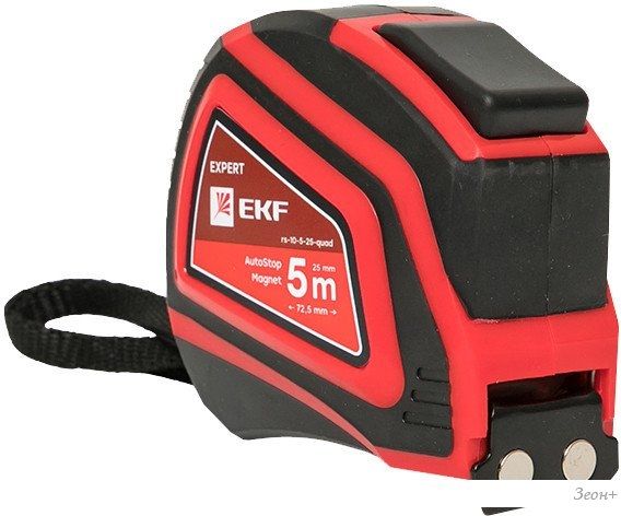 Рулетка EKF Expert РС-10 Autostop Магнит rs-10-5-25-quad (5мx25мм)