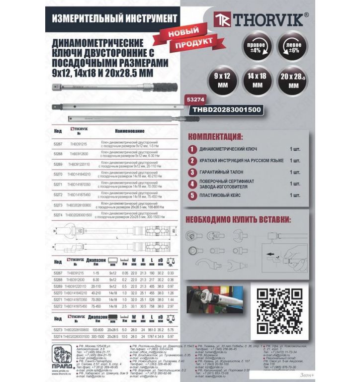 Гаечный ключ Thorvik THBD91215