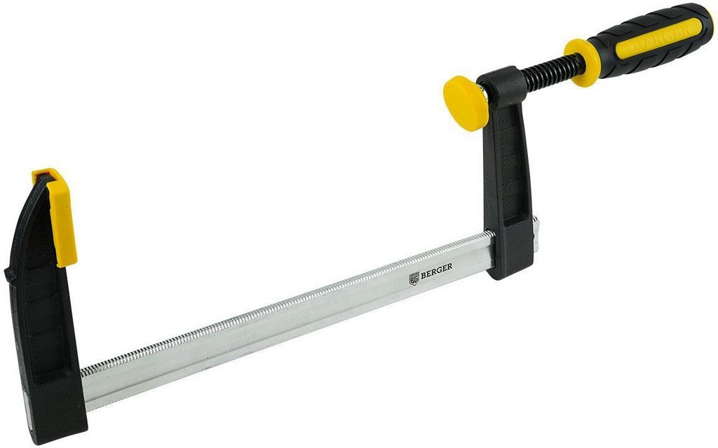 Струбцина Berger F-образная 80x300мм, зажим до 270кг BG1936