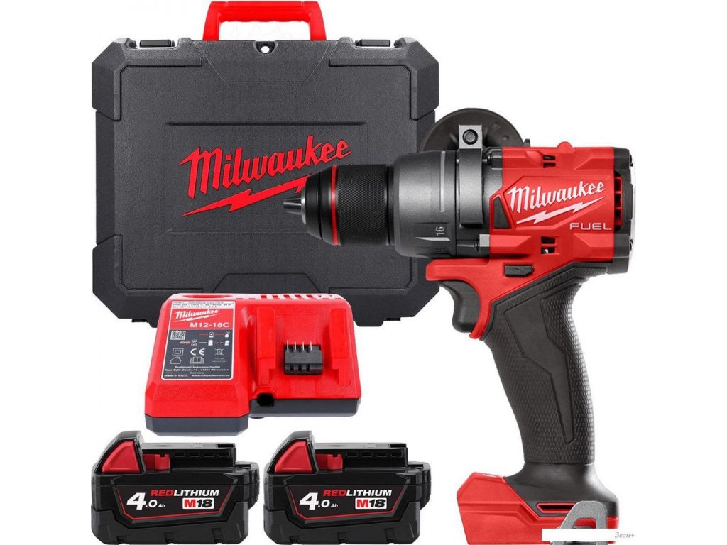 Ударная дрель-шуруповерт Milwaukee M18 FUEL M18FPD3-402C 4933492473 (с 2-мя АКБ 4 Ач, кейс)