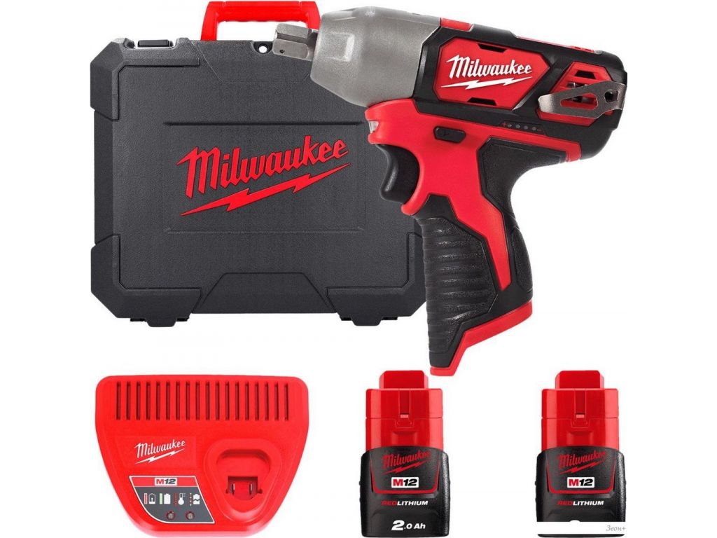 Гайковерт Milwaukee M12 M12BIW12-202C 4933447133 (с 2-мя АКБ, кейс)