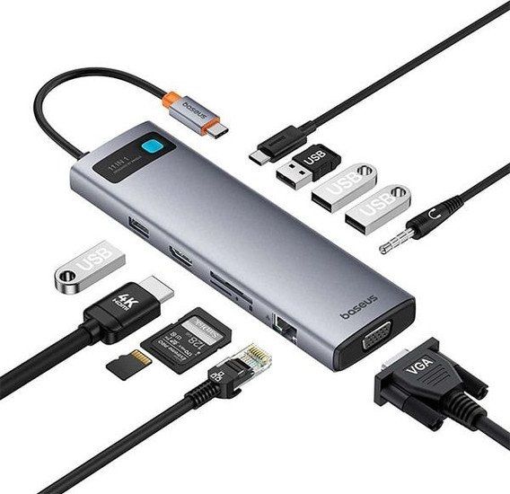 Док-станция Baseus Metal Gleam Series 11-Port Hub B00030709811-00