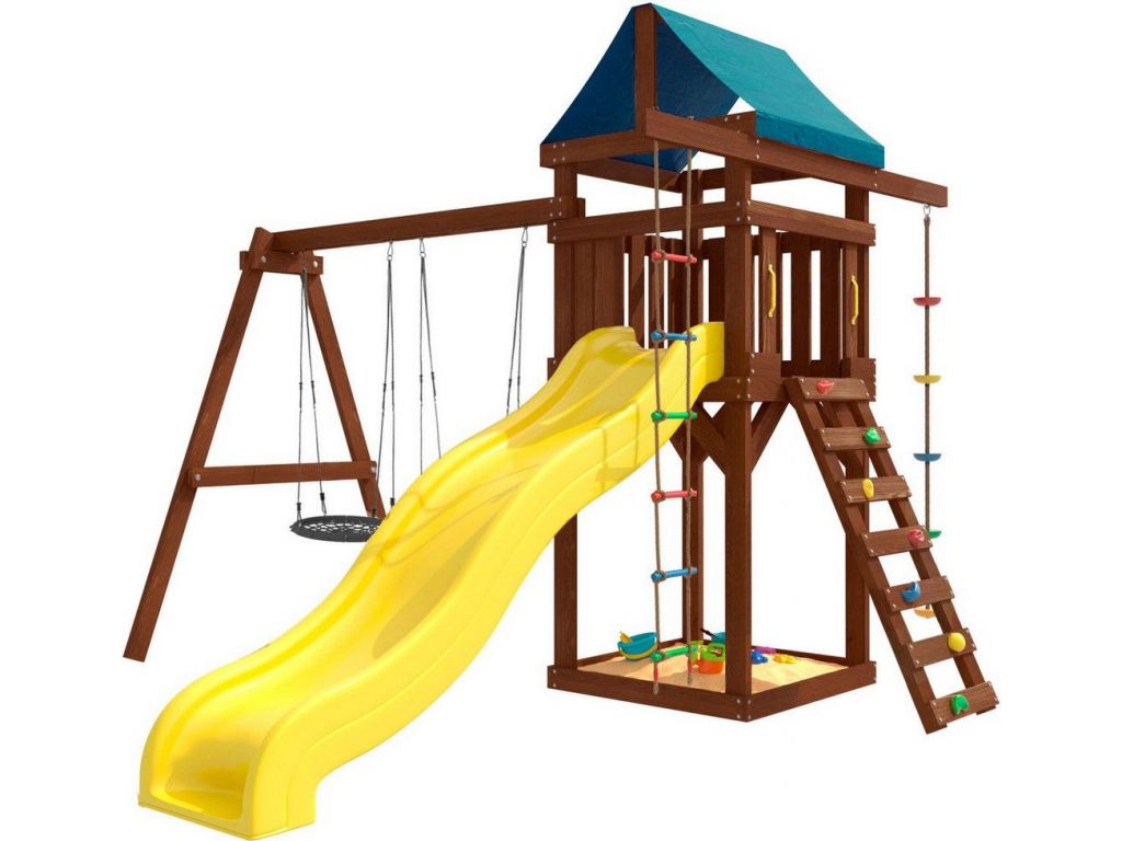 Игровой комплекс National Tree Company С качелями гнездо IgroWoods ДП-6 Premium
