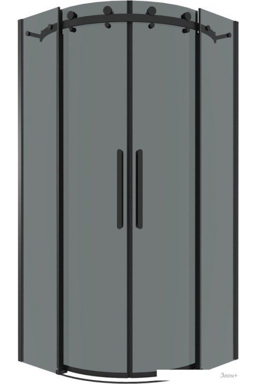 Душевой уголок Grossman Classic 100x100x195 301.K33.04.1010.21.10 (черный матовый/тонированное стекло)