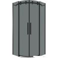 Душевой уголок Grossman Classic 100x100x195 301.K33.04.1010.21.10 (черный матовый/тонированное стекло)