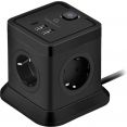 Сетевой фильтр Cablexpert TWR-4-CU2-B-2