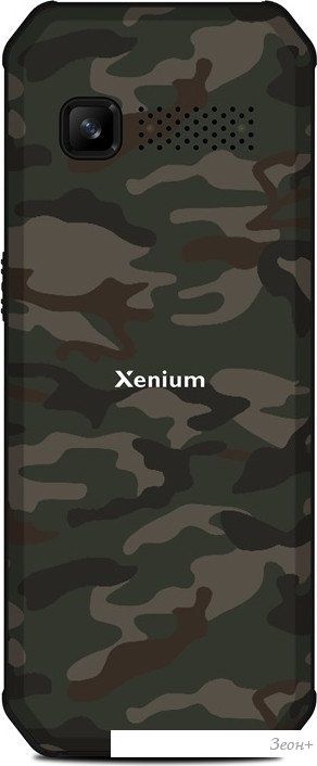 Кнопочный телефон Xenium X300 (зеленый камуфляж)
