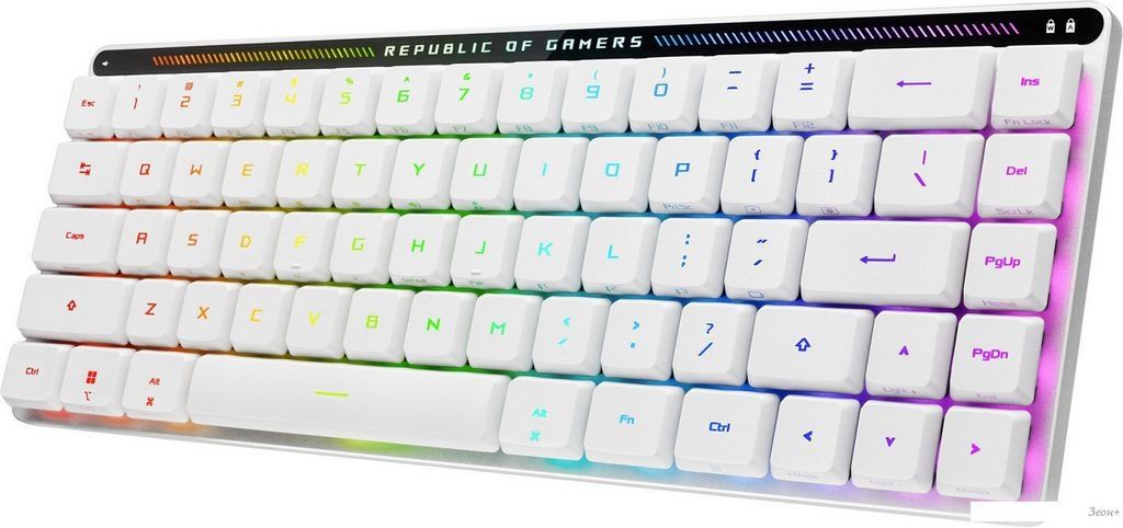 Клавиатура ASUS ROG Falchion Moonlight White (ASUS RX Low Profile Red)