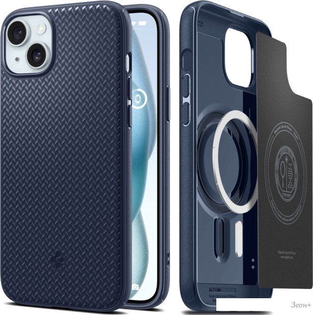 Чехол для телефона Spigen Mag Armor (MagFit) для iPhone 15 ACS06816 (темно-синий)