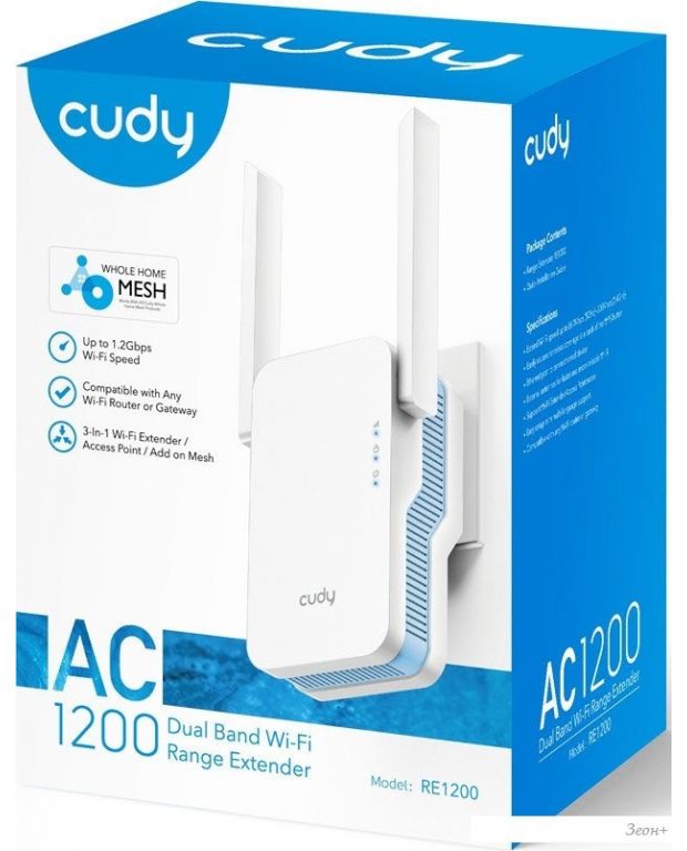 Усилитель Wi-Fi Cudy RE1200 1.0