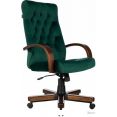 Офисное кресло Бюрократ T-9928WALNUT Fabric (зеленый Italia Green/дерево)