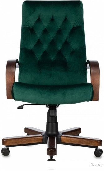 Офисное кресло Бюрократ T-9928WALNUT Fabric (зеленый Italia Green/дерево)