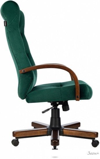 Офисное кресло Бюрократ T-9928WALNUT Fabric (зеленый Italia Green/дерево)