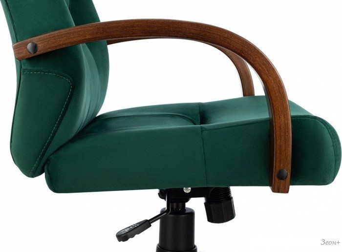 Офисное кресло Бюрократ T-9928WALNUT Fabric (зеленый Italia Green/дерево)