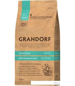     Grandorf Adult Medium & Maxi Probiotic 4 Meat Recipe (4   ) 10 