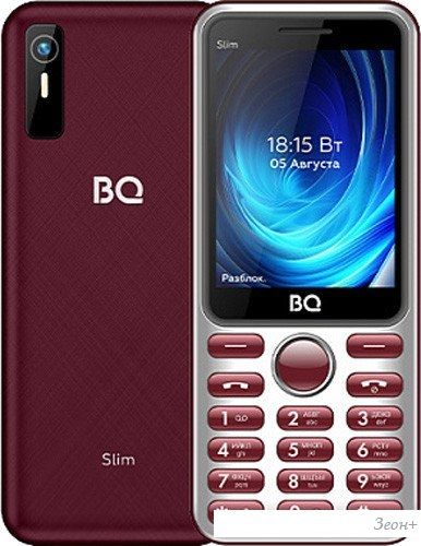 Кнопочный телефон BQ BQ-2833 Slim (бордовый)