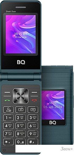 Кнопочный телефон BQ BQ-2412 Shell Duo (бирюзовый)