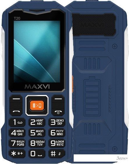 Кнопочный телефон Maxvi T20 (синий)