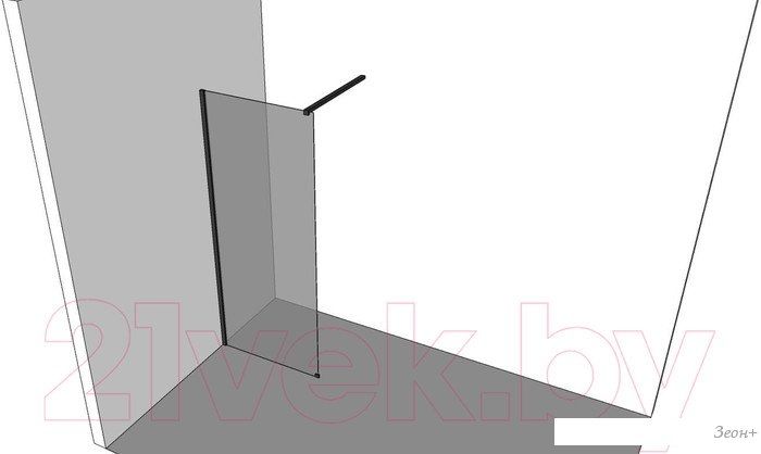 Душевая стенка Allen Brau Infinity 1 3.21007.BA 90x200 323799 (серебро браш)