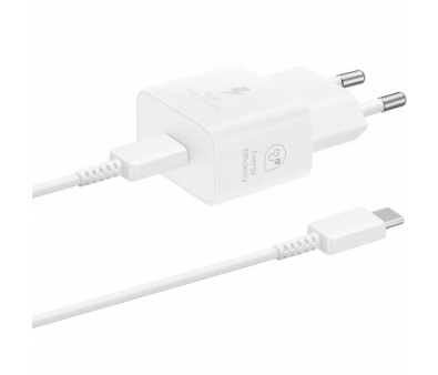Сетевое зарядное Samsung Adapter 25W PD USB-C Cable 2-pin (White)