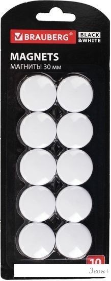 Набор магнитов BRAUBERG Black&White 237467 (10шт)