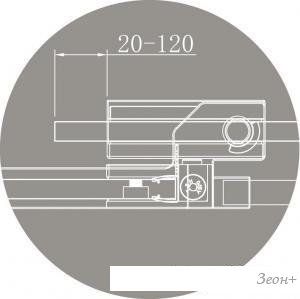 Душевая дверь Cezares SLIDER-B-1-100/110-BR-Cr