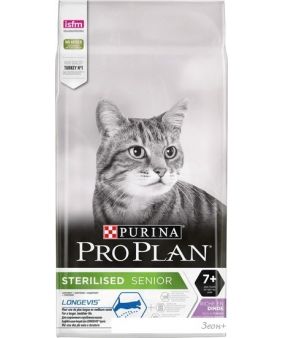 Сухой корм для кошек Pro Plan Sterilised Senior Longevis с индейкой 10 кг